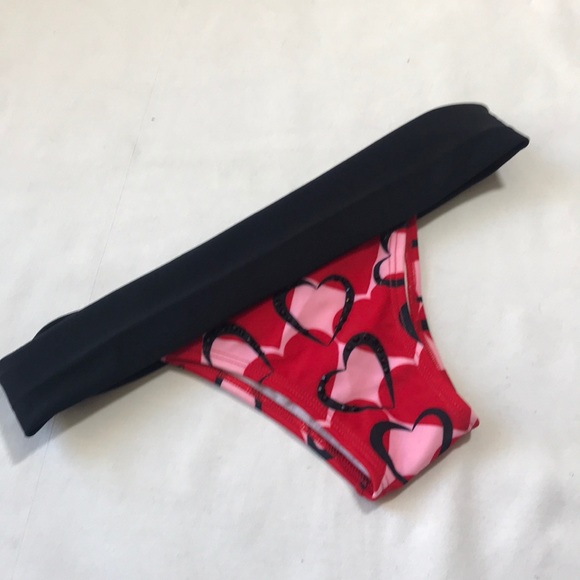 NWT Le Doux Bikini Bottoms hearts, sz M - Picture 3 of 8